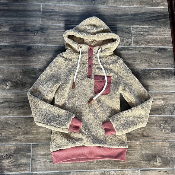 Wanakome Tops - Wanakome Fay Sherpa Pullover Cocoa Size small